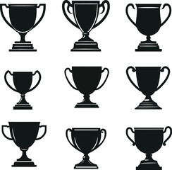 set of gold silver and bronze awards