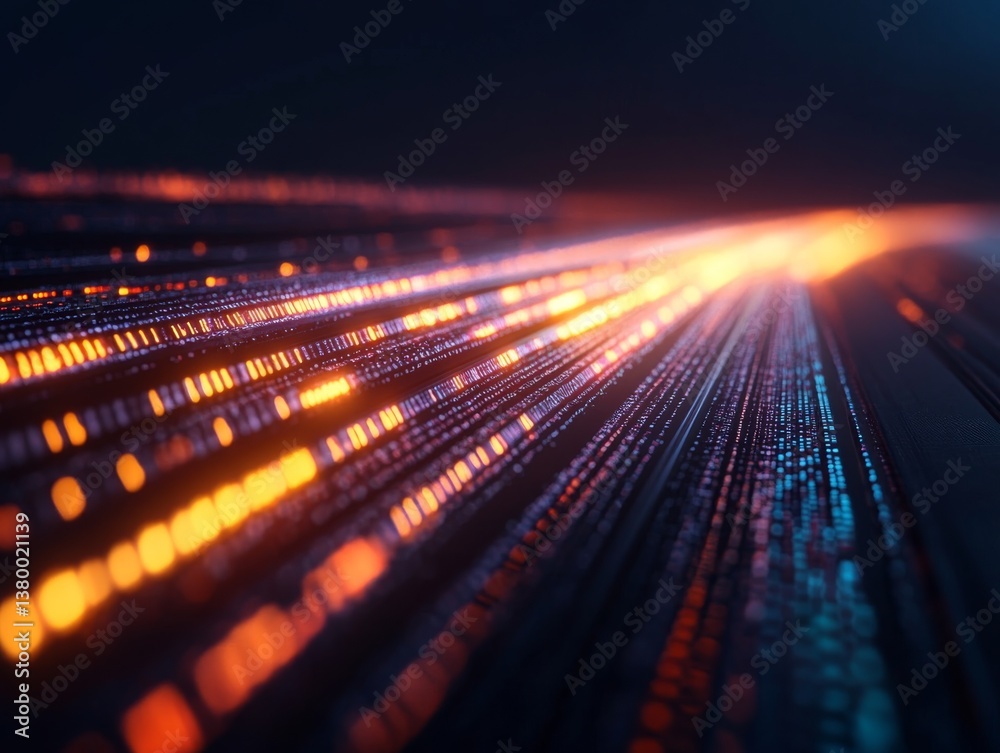 Poster A glowing line of source code illuminated against a dark background features intricate encryption symbols. The composition emphasizes the complexity of digital data