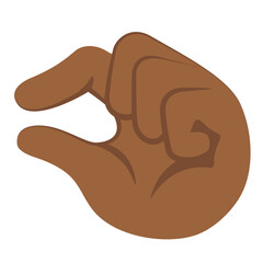 Obraz premium Pinching Hand: Dark Skin Tone 