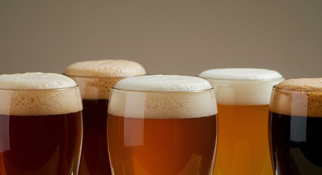 beer sampler, craft beer tasting, close up