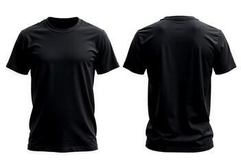 Generative AI: Black T-Shirt Mockup for Custom Design Templates
