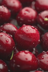 red cherries close up