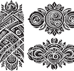 Luxury Ornamental Tattoos Vintage Vector Bundle | Baroque, Royal Frames & Floral Designs
