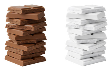 ミルクチョコとホワイトチョコの山