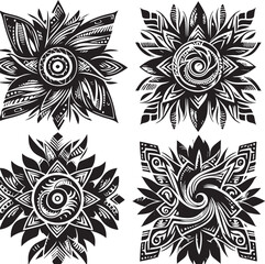 Luxury Ornamental Tattoos Vintage Vector Bundle | Baroque, Royal Frames & Floral Designs
