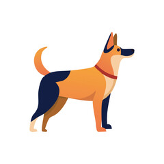 dog illustration, colorful vector design, dog icon