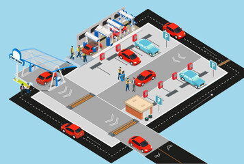 Isometric Car Wash