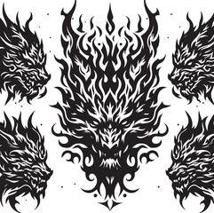 Luxury Ornamental Tattoos Vintage Vector Bundle | Baroque, Royal Frames & Floral Designs
