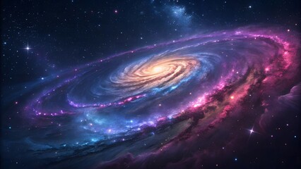 Galaxy with swirling colors cosmic energy spiritual awakening abstract space vibrant universe mystical flow ethereal light cosmic pattern celestial movement meditation harmony peaceful mind body soul