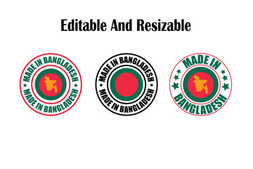 Bangladesh Logo Stamp, Bangladesh Logo, Editable 