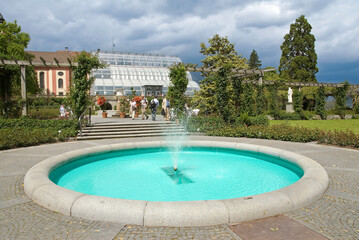 Serre de jardin en verre, Jardin botanique, Ile de Mainau, Lac de Constance, Allemagne