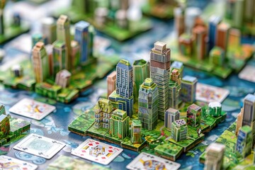 Obraz premium A close up photograph of miniature city landscape design