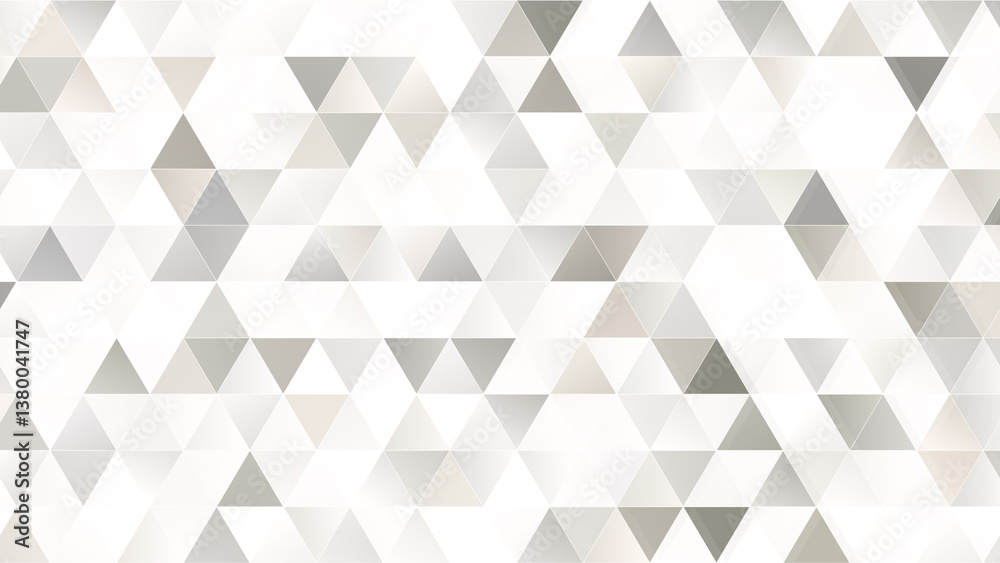 Poster abstract beige or light brown and gray triangle shape pattern on white. desaturated colors. full fra
