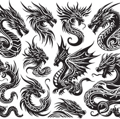 Luxury Ornamental Tattoos Vintage Vector Bundle | Baroque, Royal Frames & Floral Designs