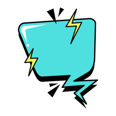 Comic text speech bubble. Speech chat graphic element