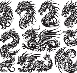 Luxury Ornamental Tattoos Vintage Vector Bundle | Baroque, Royal Frames & Floral Designs