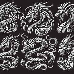 Luxury Ornamental Tattoos Vintage Vector Bundle | Baroque, Royal Frames & Floral Designs