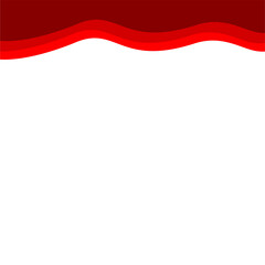 Abstract Red Top Border Page