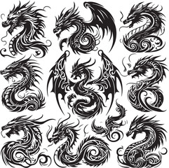 Luxury Ornamental Tattoos Vintage Vector Bundle | Baroque, Royal Frames & Floral Designs