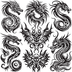 Luxury Ornamental Tattoos Vintage Vector Bundle | Baroque, Royal Frames & Floral Designs