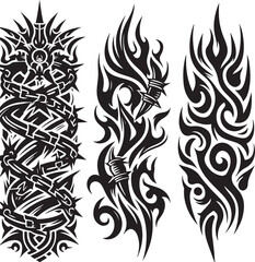 Luxury Ornamental Tattoos Vintage Vector Bundle | Baroque, Royal Frames & Floral Designs