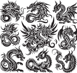 Luxury Ornamental Tattoos Vintage Vector Bundle | Baroque, Royal Frames & Floral Designs