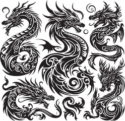 Luxury Ornamental Tattoos Vintage Vector Bundle | Baroque, Royal Frames & Floral Designs