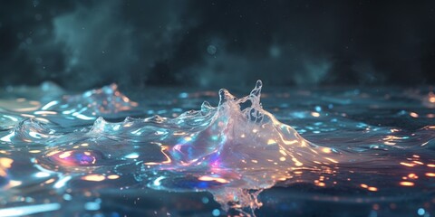Stunning Iridescent Liquid Texture Background