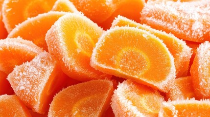 Frozen Orange Slices with Frosty Coating