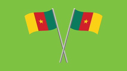 Flag Of Cameroon, Cameroon flag, National flag of Cameroon. table flag of Cameroon.