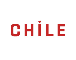 I love Chile, I love Chile typographic design with flag typography and heart on white background, Vector design of I love Chile, Chile National Day Design