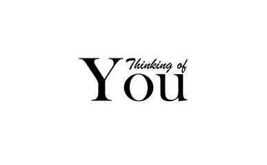 Fototapeta premium Thinking of youの、シンプルなロゴマーク（ベクター素材）