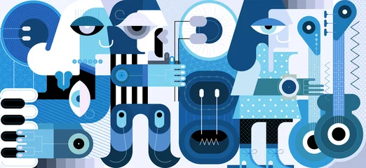 Fototapete Abstraktion Kunst Music Concert Graphic Illustration  ©  danjazzia
