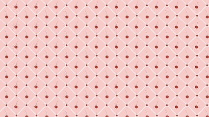 Cherry Pattern Hand drawn Background