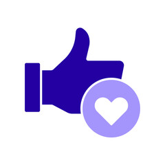 Icon a like, isolated against a clean background.