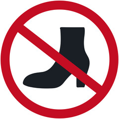 No low heels shoe sign