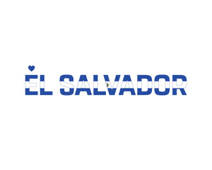 I love El Salvador, I love El Salvador typographic design with flag typography and heart on white background, Vector design of I love El Salvador, El Salvador National Day Design
