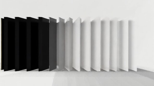 Abstract monochrome architectural display