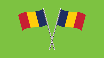 Flag Of Chad, Chad flag, National flag of Chad. table flag of Chad.