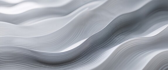 Obraz premium Wavy Textured Surface with Alternating Grey Bands.