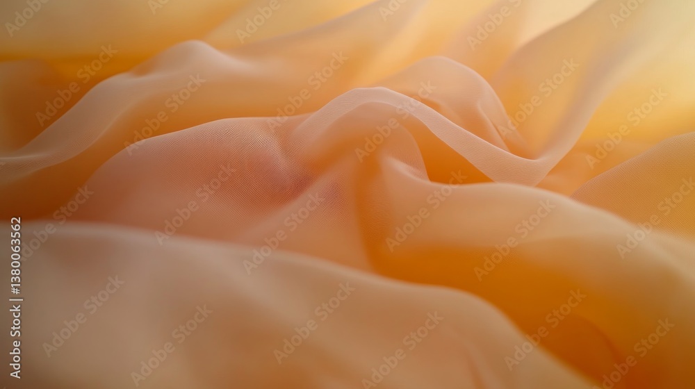 Fototapete This macro shot captures the elegance of white silk fabric with its smooth texture and flowing folds, offering a refined backdrop suitable for various designs