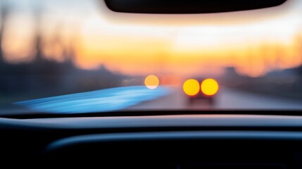 Obraz premium Cool, translucent blue air streams flow from the air conditioning vent in a bright interior, creating a refreshing atmosphere for passengers while offering copy space