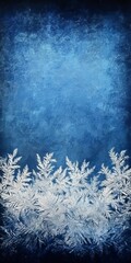 Blue Textured Frost Background With Delicate Winter Crystal Formation And A Space For Your Text