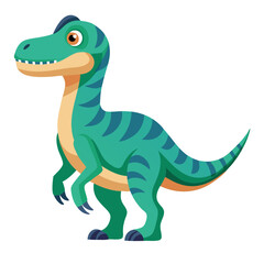 Fototapeta premium velociraptor or small theropod dinosaur no background vector file.