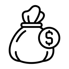 Bag with Money Icon