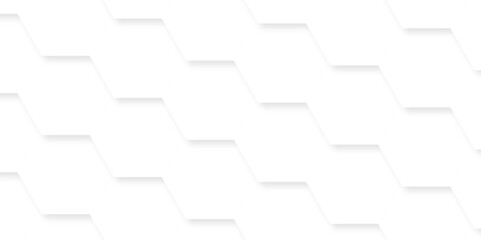 Obraz premium Seamless creative geometric Pattern of white hexagon white abstract hexagon wallpaper or background. Futuristic abstract honeycomb mosaic white background. white hexagon geometric texture. 