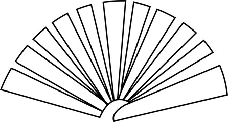 Chinese fan isolated handheld tessen souvenir icon. Vector weaponized Japan warfare fan. Folding paper or silk blower with tessel. Traditional Korean Japanese souvenir of paper, foldable fan.