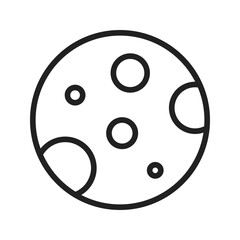 Moon icon vector image. Suitable for mobile apps, web apps and print media.