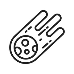 Comet icon vector image. Suitable for mobile apps, web apps and print media.