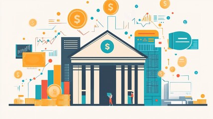 Innovative financial inclusion strategies for banking technology urban environment infographic digital viewpoint